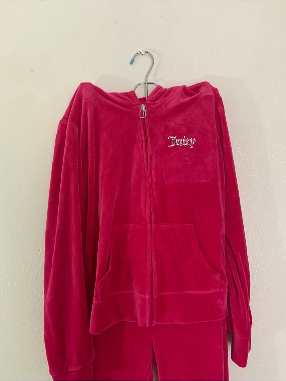 Juicy Couture Hot Pink Velour Tracksuit Set Size S/M